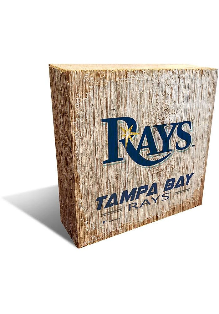 Tampa Bay Rays Logo Block Sign - Blue