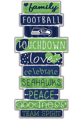 Seattle Seahawks Celebrations Stack 24 Inch Sign - Green