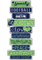 Seattle Seahawks Celebrations Stack 24 Inch Sign - Green