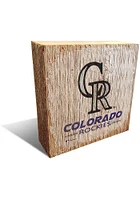 Colorado Rockies Logo Block Sign - Purple