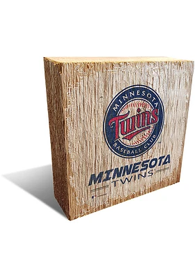 Minnesota Twins Logo Block Sign - Blue