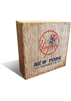 New York Yankees Logo Block Sign - Blue