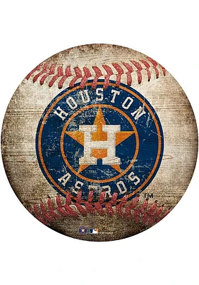 Houston Astros Baseball Shaped Sign - Navy Blue