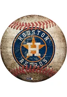 Houston Astros Baseball Shaped Sign - Navy Blue