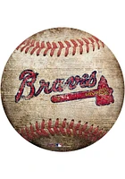 Atlanta Braves Baseball Shaped Sign - Blue