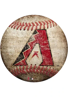 Arizona Diamondbacks Baseball Shaped Sign - Red