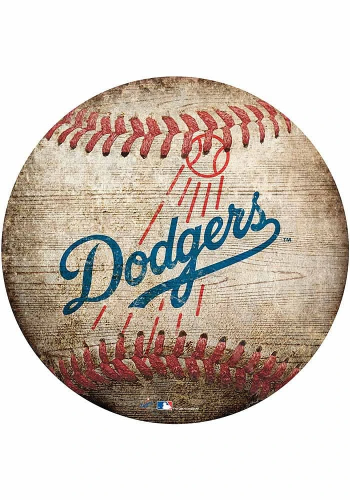 Los Angeles Dodgers Baseball Shaped Sign - Blue