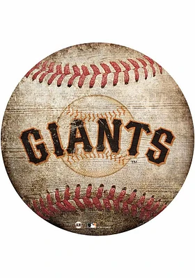 San Francisco Giants Baseball Shaped Sign - Orange