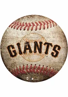San Francisco Giants Baseball Shaped Sign - Orange