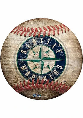 Seattle Mariners Baseball Shaped Sign - Navy Blue