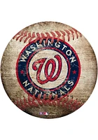 Washington Nationals Baseball Shaped Sign - Red
