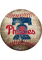 Philadelphia Phillies Baseball Shaped Sign - Red