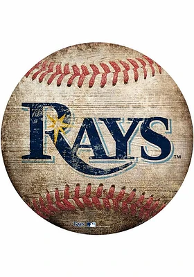 Tampa Bay Rays Baseball Shaped Sign - Blue