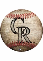 Colorado Rockies Baseball Shaped Sign - Purple