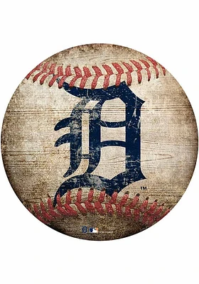 Detroit Tigers Baseball Shaped Sign - Navy Blue