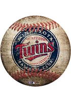 Minnesota Twins Baseball Shaped Sign - Blue