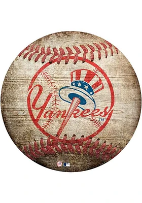 New York Yankees Baseball Shaped Sign - Blue