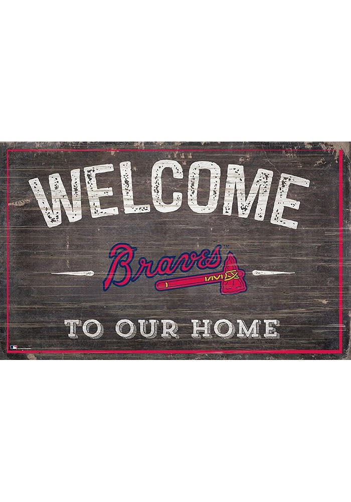 Atlanta Braves Welcome to our Home Sign - Blue