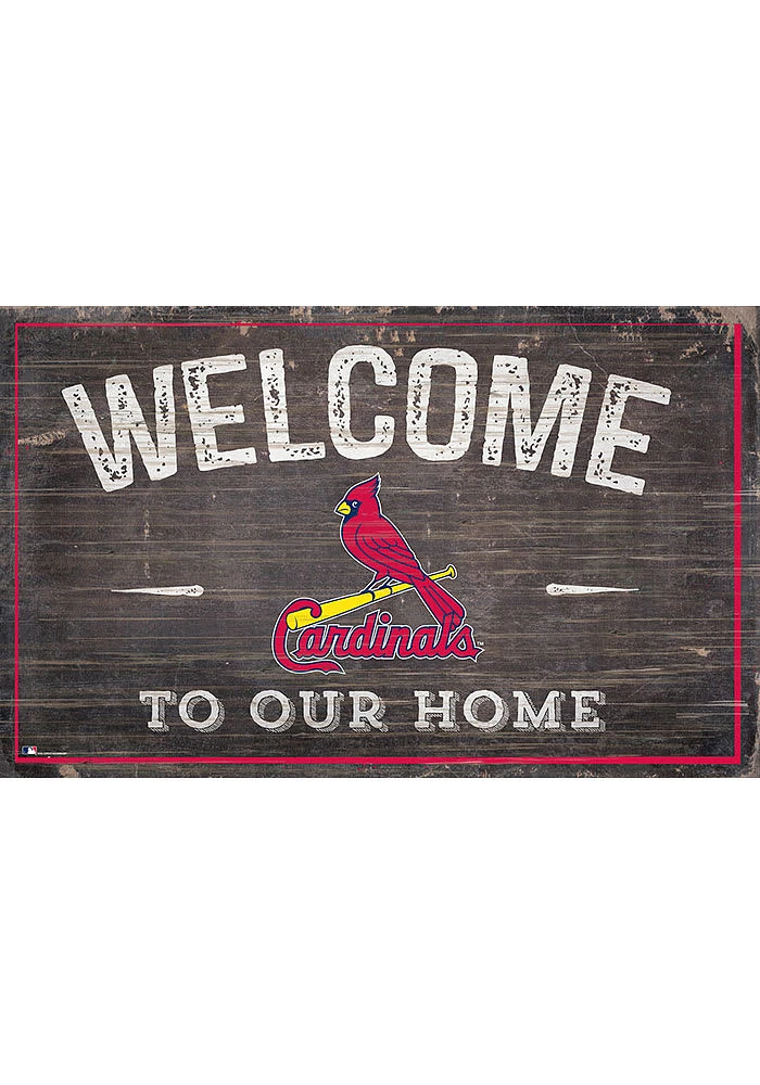 St Louis Cardinals Welcome to our Home Sign - Red
