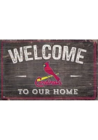 St Louis Cardinals Welcome to our Home Sign - Red