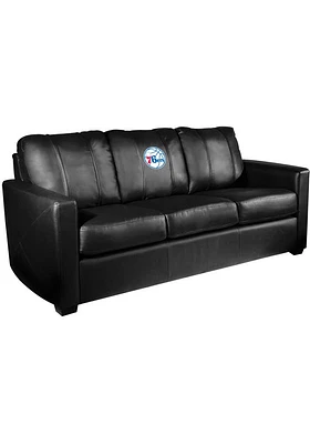 Philadelphia 76ers Faux Leather Sofa - Black