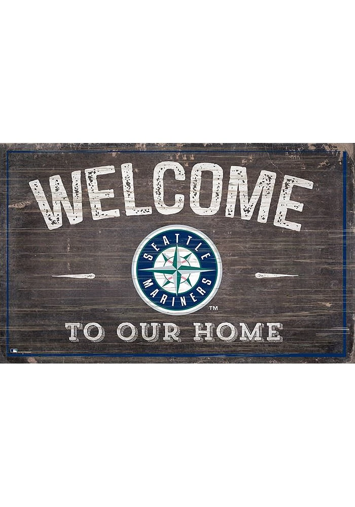 Seattle Mariners Welcome to our Home Sign - Navy Blue