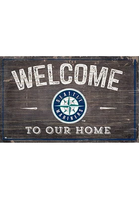 Seattle Mariners Welcome to our Home Sign - Navy Blue