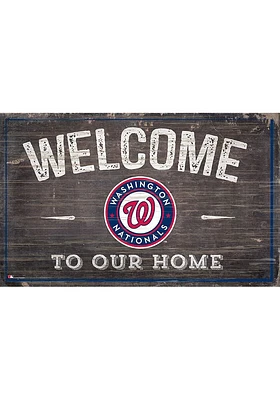 Washington Nationals Welcome to our Home Sign - Red