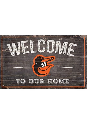Baltimore Orioles Welcome to our Home Sign - Orange