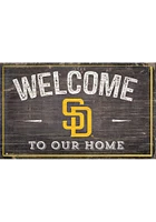 San Diego Padres Welcome to our Home Sign - Brown