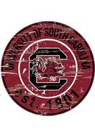 South Carolina Gamecocks Established Date Circle 24 Inch Sign - Red