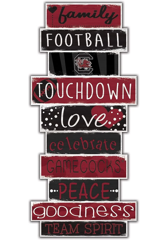 South Carolina Gamecocks Celebrations Stack 24 Inch Sign - Red