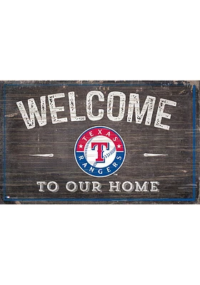 Texas Rangers Welcome to our Home Sign - Blue