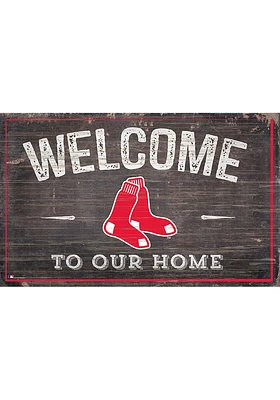 Boston Red Sox Welcome to our Home Sign - Red