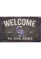 Colorado Rockies Welcome to our Home Sign - Purple