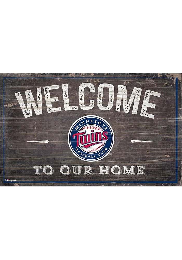 Minnesota Twins Welcome to our Home Sign - Blue
