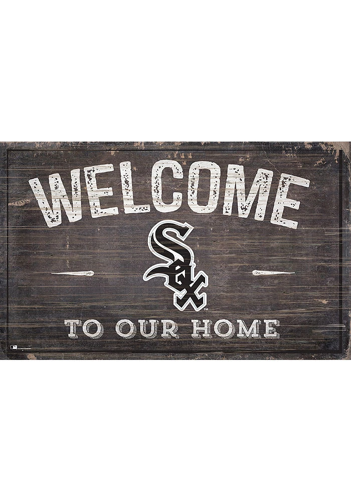 Chicago White Sox Welcome to our Home Sign - Black
