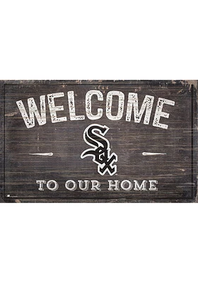 Chicago White Sox Welcome to our Home Sign - Black