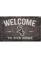 Chicago White Sox Welcome to our Home Sign - Black