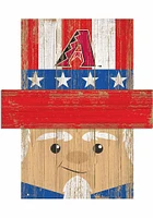 Arizona Diamondbacks Patriotic Head Sign - Red