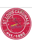 St Louis Cardinals Established Date Circle 24 Inch Sign - Red