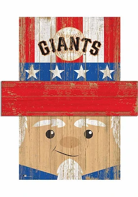 San Francisco Giants Patriotic Head Sign - Orange
