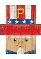 Pittsburgh Pirates Patriotic Head Sign - Black