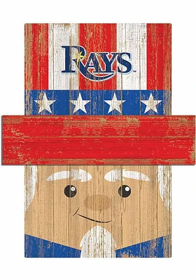 Tampa Bay Rays Patriotic Head Sign - Blue