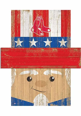 Boston Red Sox Patriotic Head Sign - Red