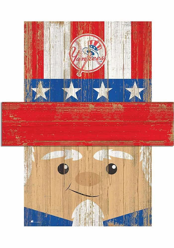 New York Yankees Patriotic Head Sign - Blue