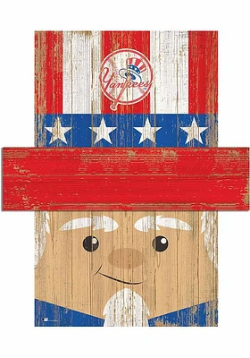 New York Yankees Patriotic Head Sign - Blue