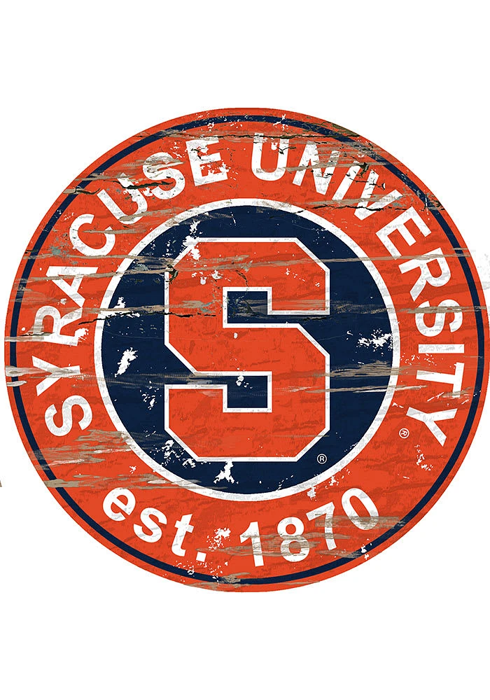 Syracuse Orange Established Date Circle 24 Inch Sign - Orange