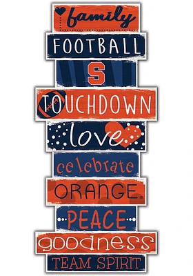 Syracuse Orange Celebrations Stack 24 Inch Sign - Orange