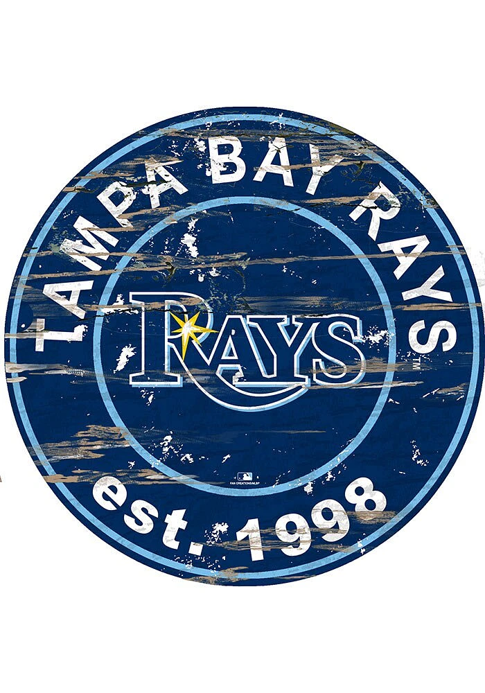 Tampa Bay Rays Established Date Circle 24 Inch Sign - Blue